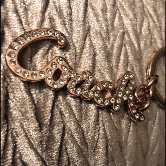 Coach rhinestone keychain. Pre owned.
